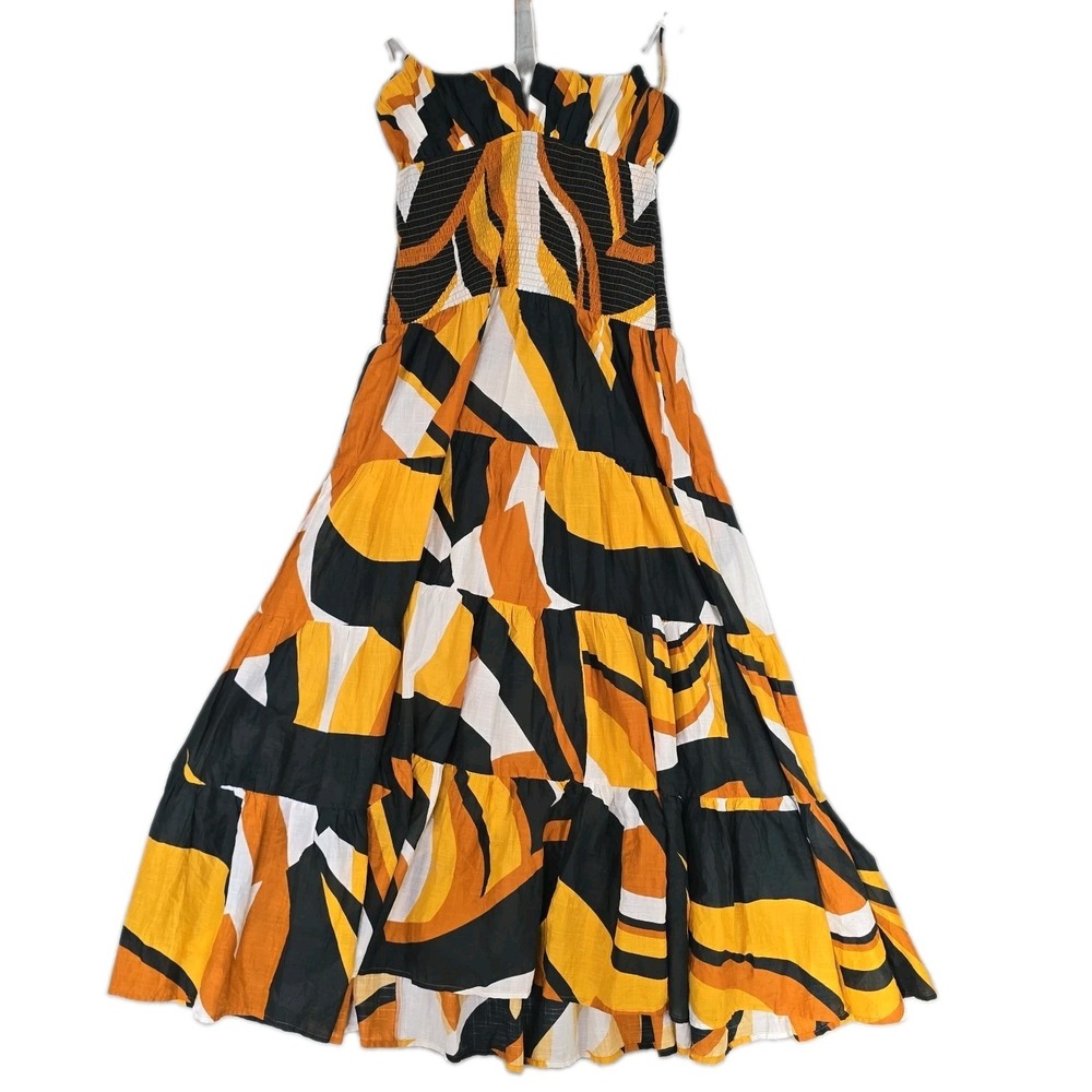 Anthropologie Women's The Josephine Smocked Drop Waist Dress Medium Maximalist